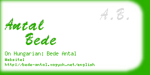 antal bede business card